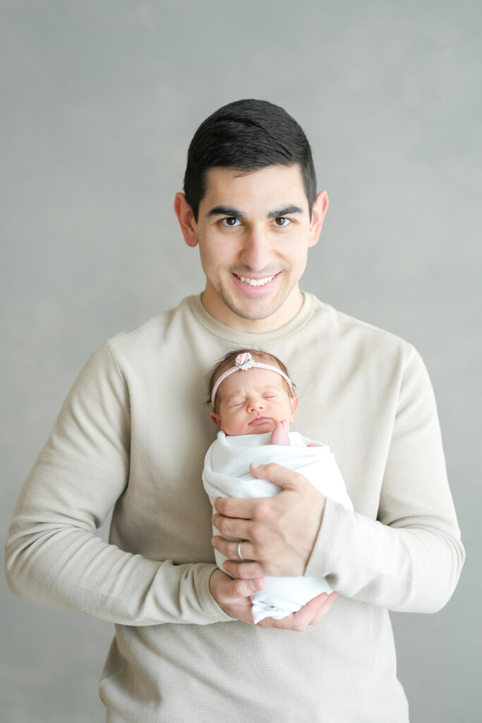 Father and newborn photos